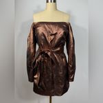 Michael Costello New!  x REVOLVE Hadley Mini Dress in Bronze Sz Small‎ $238 Photo 2