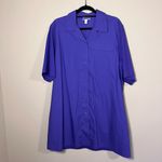 COS Stretch Cotton Boxy Collared Shirt Dress Purple M Photo 1