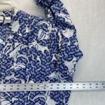 Chico's jacket Womens 3 US XL Abstract Print Button Down eyelet lace waves blue Photo 1