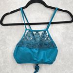 Xhilaration  Green Lace Padded Bikini Top Swimwear Swimsuit String Tie Small Photo 3