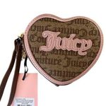 Juicy Couture tan gothic logo heart coin pouch Photo 0