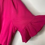 Line and Dot  Fuchsia Pink Ruffle 'Cherie' Wrap Dress Sz Small Photo 4