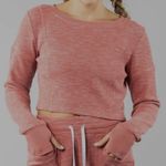Buffbunny Collection BuffBunny Goal Digger Pink Crew Neck Cropped Pullover Sweatshirt Athleisure Photo 1