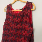 NEW NWT Maison LureX Red Navy Blue Tweed Shift Dress Size XL Photo 4