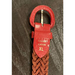 Braided Red Leather Belt Womens Size XL Boho‎ Chic Western Cowgirl Rodeo Preppy Photo 4