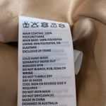 Bardot Gold Tan Faux Vegan Leather Sleeveless Cami Camisole Mini A-Line Dress S Photo 3