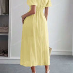 SheIn  Dress Yellow Midi Photo 2