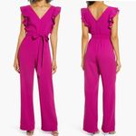 Lilly Pulitzer Kallie Ruffle Jumpsuit Bordeaux Berry Size 2 NWT Photo 1