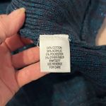 Apt. 9  szXL bluish/turquoise shawl collar 1 button ribbed knit cardigan EUC Photo 4