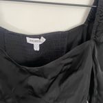 Good American Black Satin Corset Top 0 XS Long Sleeve Feminine Blouse Photo 7