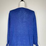 Talbots 100% Linen Split Crewneck Sleeves Tie Sweater Photo 9