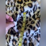 Leopard print faux fur Jacket Ham & Threads hoodie pull on size L Brown Size L Photo 12