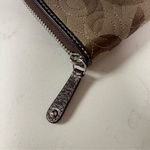 Coach  Monogram Zip Around Quilted Signature Wallet Clutch brown Photo 2