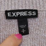 EXPRESS Womens Plunge V Neck Long Sleeve Knit Sweater Size S Tan Minimalist Photo 3