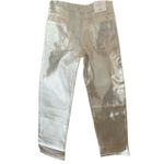 ZARA  Silver Coated Mid Rise Straight Leg Jeans Bloggers Fave 9632/066 Size 6 NWT Photo 7