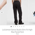 Lululemon NWT dance studio slim-fit HR flared pant black size small Photo 1