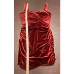 Cider Burgundy Velvet Corset Style Mini Dress Sweetheart Neckline Med Winter Christmas Photo 6