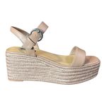 Nine West  Nillo 3 Taupe Espadrille‎ Wedge Platform Sandals Women's Size 9.5 New Photo 2