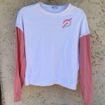 Peloton  Size medium pink white long sleeve athletic top feminine Photo 8