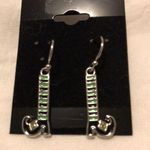 Halloween Witch Legs Earrings Jewelry Black Green Photo 4