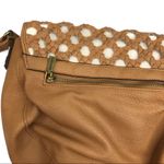Big Buddha | Brown Braided Overlay Crossbody Bag Photo 7