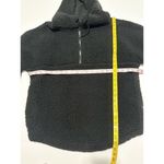 Victoria’s Secret Pink Women's Half Zip Pullover Sherpa Hoodie Black Size Medium Black Photo 7