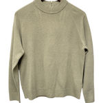 Carolyn Taylor  Petite Mock Neck Quarter Zip Sweater Light Green Sz PS Pullover Photo 0