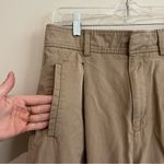 Everlane Draper Pleated Pant Khaki Ash Brown High Rise Wide Leg Size 8S Photo 2