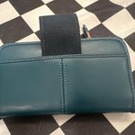 Spartina 449 Wallet Clutch Teal Blue Genuine Leather Card Holder Purse Photo 5