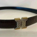 Brighton Vintage Western Women's Dark Brown Leather Belt‎ Size M/L 32 Photo 1