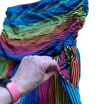 Rouge Helium Rouge Rainbow Striped Jumpsuit Harem Style Stretch Womens Size 3X Photo 3