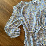 Forever 21 + floral long sleeve mini dress size 1X. Zipper back with waist tie Photo 1