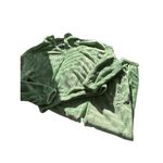 Mighty fine  Green Quarter Zip Embroidered  Fleece Sweatshirt & Pants set Small Photo 2