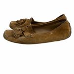 J.Crew  Fringe Trim Suede Brown Leather Loafers Photo 2