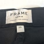 frame denim Frame Le High Byxbee‎ Fringe Hem Black Skinny Jeans Size 25 Photo 11