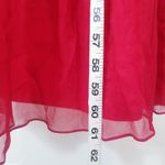 Jay Godfrey  100% Silk Red Chiffon One Shoulder Long Gown Photo 7