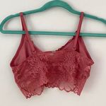 PINK - Victoria's Secret Dark Pink Lace Crop Top Photo 1