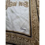 Echo White Black Gold 100% Silk 35” X 35” Square Scarf Ornate Baroque Luxury Photo 2