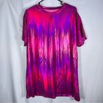 NWT Floerns Metallic Holographic Short Sleeve Disco T Photo 3