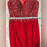 Dancing Queen  Cherry Red Sequin Maxi Dress Size XS Photo 9