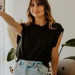 Abercrombie & Fitch Abercrombie sleeveless sweatshirt black muscle tee Photo 0