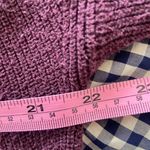 Athleta Silk Blend Rest Day Asymmetrical Hem Crewneck Sweater Burgundy Sz Medium Photo 8