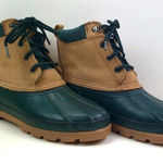 Lands' End  Women's Genuine Nubuck Leather & Rubber Duck Ankle Boots Shoes sz 7 Photo 0