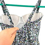 Rouje Paris Victoria One Piece Swimsuit Black Blue Purple‎ Floral Size 36 US 4 Photo 5