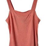 Apt. 9  Pink Orange Ribbed Knit Square Neck Tank Top M Photo 0