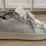 P448  Calf Hair John Embellished Low Top Sneakers Glitter Fur Size 38/7.5-8 US Photo 0