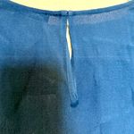 Vintage NWT Comptoir Des Cotonniers Blue Pleated Blouse Sz XL 3/4 sleeve Photo 3