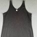 Old Navy Dress Women Large Black Maxi High Low Tank Slub Knit Modal Blend Casual Photo 1