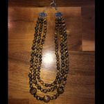Earth Toned Tigers Eye Beaded/Marbled Necklace Photo 1