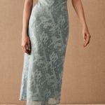 Hutch Anthropologie Kinsey Burnout Cowl Neck Midi Dress Ice Blue Sz 6 Photo 0